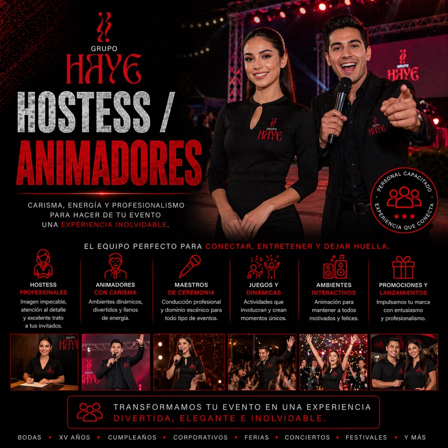 Hostess y animadores